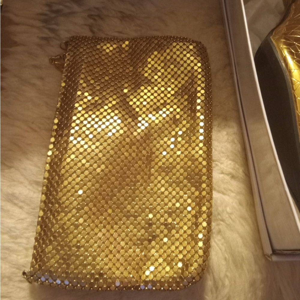 Gold Mesh Evening Clutch